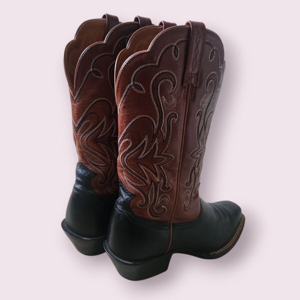 Ariat | EUC Legend Leather Western Cowboy Boots Black Hazelnut Women's‎ Size 6.5 - Picture 6 of 11